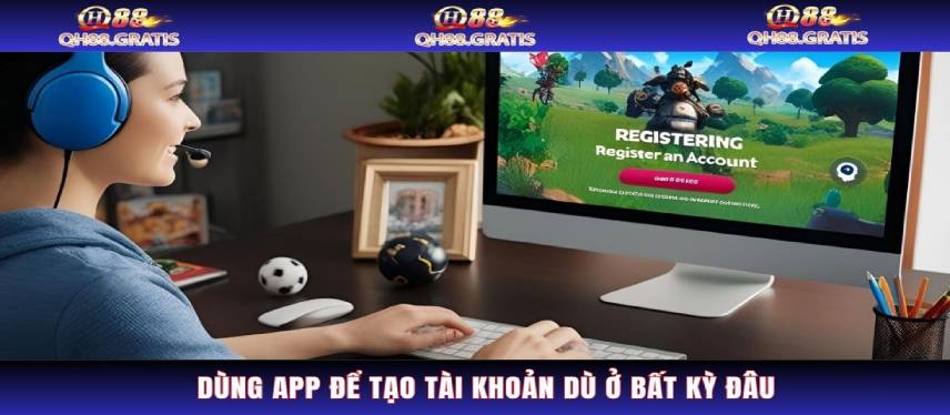 Đăng Ký Dùng app để tạo tài khoản dù ở bất kỳ đâu